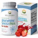 Természetes antihisztamin kiegészítés, Kids Allergy Medicine, Sinus & Allergia Relief for Pollen, Pet Dander, Dust, Mold, and Odors, 60 Strawberry Fruit Punch Chewable Tablets