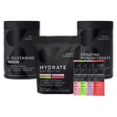 Sport Research L- Glutamin (1,1 font), Cukormentes természetes ízesítésű hidratált elektrolitok 16x Variety Packets and Creatine Monohidrát (1,1 font)