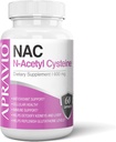 NAC kiegészítés (N-acetil-cisztein) 600 mg, antioxidáns támogatás, immuntámogatás, vese és máj egészség, 60 kapszula