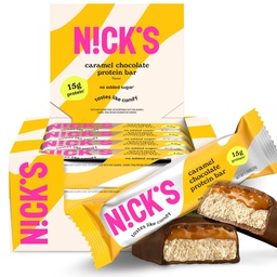 Nick 's Chocolate Caramel Protein Bars - 12- Count Box