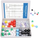Swpeet 92 db Chemistry Molecular Model Diák és Tanárkészlet, Molecular Model Set inorganic & Organic Chemistry - 52 Atoms & 37 Bonds & 3 Orbitals