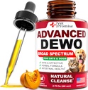 Natural Cat & Dog Intestinal Defense - Herbal Broad Spectrum Cleanser - Segít eltávolítani Parasites & Toxins - Liquid Medication Supplement for Puppies & Kittens - UTI Support - Made in USA