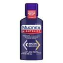 Mucinex Nightshift Sinus, hideg és influenza köhögés gyógyszert felnőttek, erős éjszakai sinus orvoslás Sinus Relief, Sore Throat Relief, Köhögés szuppresszáns és Nasal Decongestant felnőttek, 6 Fl Oz