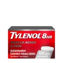 Tylenol 8 Óra Acetaminophen 650 mg kibővített felszabadítási kapcsok, gyors hatású bi- layer design, gyors és hosszú tartós fájdalom enyhítése izom, ízület, hát és ízületi gyulladás Aches, láz csökkentő, 100 gróf