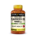 MASON NATURAL Flaxseed Oil 1000mg - Omega 3-6-9 Softgels for Heart Health - Cold- Pressed Whole Herb Supplement - Gluten- Free, Non-GMO, 100 Softgels