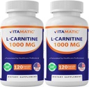 Vitamatic L- karnitin Fumarate 1000 mg - 120 növényi kapszula (2 üveg)