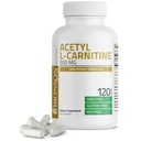 Bronson Acetyl L- karnitin 500 MG magas hatásfokú aminosav Non-GMO, 120 kapszula