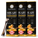 Himalayan Shilajit Méz Sticks férfiaknak és nőknek - 75% + Fulvic Acid & Trace Ásványok - Nyers méz, Saffron & Himalayan Shilajit Resin - Stamina, Performance & Energy Support - (30-as csomag)