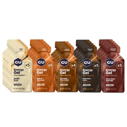 GU Energy Original Sports Nutrition Energy Gel, Vegan, Gluten- Free, Kosher, és Dairy- Free On- the- Energy for any Workout, 24- Count, Assorted Indulgent Flavors