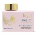 Loyal Boric Life - Boric Acid Vaginal Supposiaries - 600mg - Supports Odor Control - Promotes Vaginal Balance - Soothes Discomfort - Made in USA - 30 Count