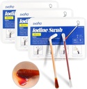 Povidon Jód Swabs - 150 Sticks Sterile Jódos Swabsticks, Egyénileg csomagolt Cotton Swabs, Oldatos Kitöltött sebtisztításra, Elsősegély, Utazás