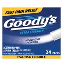 Goody 's Fejfájás Port Extra Strength Pain Relief, Triple Action Fejfájás Relief aszpirinnel, Acetaminophen & koffein, 24 Count