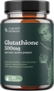 Glutatione Skin Whitening Pills for Women and Women - Pure GSH Supplement 500 mg Natural Milk Thistle Extract Silymarin - Antioxidáns Support ALA - Növelje az immunrendszert a természet íve