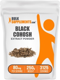 BulkSupplements.com Black Cohosh kivonat por - from Black Cohosh Root, Herbal Supplement - Vegan & Gluten Free, 80mg per Serving, 250g (8.8 oz) (Pack of 1)