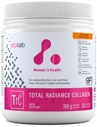 ATP LAB Total Radiance Collagen - Peach Mango Flavor, 360g - Collagen Peptides Powder for Women - Hidrolizált Collagen protein kiegészítés Biotinnal