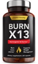 Bounty Vitamin Advanced Thermogenic Fat Burner for men & women - Burn X13 Súly Loss Supplement with 13 Powerful Ingredients - Metabolizmus booster, Energy & Appetite Control - 60 kapszula