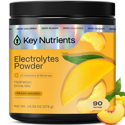 Kulcsfontosságú NUTRIENS Multivitamin Elektrolites Powder No Sugar - Trópusi Barack Mangó Elektrolit Powder - Endurance & Energy Supplement - Hydration Powder - No Calories - 90 Servings - Made in USA