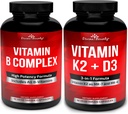 Isteni Bounty Super B Komplex Vitaminok és K2-vitamin D3 Bundle