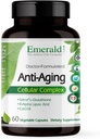 Emerald Labs Anti- Aging Cellularis Complex - Támogatja az egészséges öregedés és a máj egészségét Setria L- Glutathione, CoQ10, R- Alpha Lipoic Acid, Resveratrol & More - 60 növényi kapszula (30- napos ellátás)