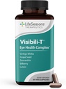 LifeSeasons Visibili- T-vel Bone Densi- T - Eye Health & Vision Support Supplement - Lutein, Króm, Carrot Root, Bilberry, Ginkgo Biloba, Grape Seed Extract, Lycopene, A-vitamin & more - 120 kapszula