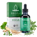 DropRx Focus von Dr. Nicole Saphier – Ginkgo Biloba & Ginseng, Bacopa, Rosemary & Sage für Gedächtnisverbesserung und Gehirnfokus – Bio, Non-GMO, Vegan, Gluten-Free, Kosher, Made in USA (2 Fl Oz)