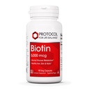 PROTOKOLL FÜR LIFE BALANCE Biotin 5.000mcg - Vitamin B7 Ergänzung - Haar, Haut, Nägel Unterstützung - für Carb Metabolismus & Zellwachstum - Biotin Vitamin B Kapseln - 90 Veg Caps
