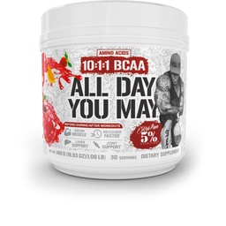 5% Táplálkozás Rich Piana AllDayYouth May BCAA Premium Intra & Post Workout Amino Amino Acids, Hidratáció, Tartósítás, Izomhelyreállítás, Ízületi & Májtámogatás 124; 16.93 oz, 30 szervíz (Gyümölcs Punch)