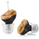 Prémium Digitális halláserősítő - Láthatatlan csatorna (CIC) in -Ear Mini Hangerősítő Set, Közel-Láthatatlan, Zaj törlés, Személyes halláserősítő - Fekete, Párjobb & Bal fül