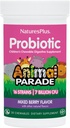 NaturesPlus Animal Parade Probiotic, Mixed Berry - 30 rágótabletta - Gyermek emésztési kiegészítés - Supports Gut Health & Immune Function - Vegan, Gluten Free - 30 adag