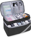 Trunab Medicine Storage and Organizer Bag empty, Pill Palty Organizer with Portable Small Pouch, Home First Aid Box for Previous Medication, Supplements or Medical Kits (csak zacskó) (Patent Design)