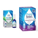 TheraTears SteriLid szemtisztító és száraz szem terápia Kenőszer Szemcsepp Bundle, 2 fl oz és 30 injekciós üveg