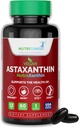 Astaxantin 12 mg Vegan Softgels - Magas potencia Antioxidáns a bőr, szem és immunszupport - Non-GMO, mentes gluten, Soy, Laktóz & BSE, 60 Vegan Softgels, 2 hónapos ellátás