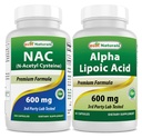 Legjobb Naturals NAC 600 mg & Alfa Lipoic Acid 600 mg