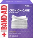 Band- Aid elsősegély Gézlap, 2 x 2, 25 ea (1-es csomag)