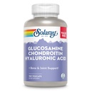 SOLARAY Glucosamine Chondroitin Hyaluronic Acid, Healthly Bone and Joint Support Supplement Plus C vitamin fokozott abszorpció, Lab ellenőrzött, 60- napos garancia, 60 szerváció, 180 VegCaps
