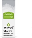 Unived Gel 100 - Vegan Energy Gel for Endurance Athletes Runners & Cyclists - 100kcal - Sózott Lime - Pack of 6
