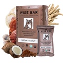 Bölcs Bar Adaptogen Gomba Táplálkozók Reishi, Lions Mane & Ashwagandha, Organic Vegan & Gluten Free Snack for Natural Focus, Energy & Immunity Support, Mocha Coconut Flavor, 12 Count