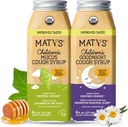 Matys Organic Kids Köhögés Szirup Mucus & Éjszakai érték csomag gyerekeknek 1 év + Up, Soothing All- in - One Cough és Mucus Relief w / Cink & Organic Ivy Leaf, Melatonin & Dye Free, 2 Pack, 6 Fl Oz