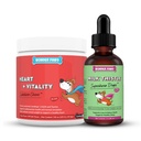 WONDER PAWS Heart + Vitality Superhero Chews Plus Milk Thistle Drops - a kutyák szív egészsége, körforgás, máj és immun támogatás - Szív + Vitalitás 90 Chews - Milk Thistle Drops 2 Ounces