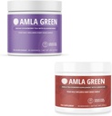 Amla Powder & Green Tea Superfood Supplement, Antioxidáns támogatás, Készült bodza (90 Servings) & Hibiscus (30 Servings), Organic, Vegan
