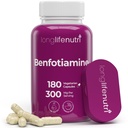 LongLifeNutri Benfotiamine 300mg – 180 vegetarische Kapseln, 6-Monats-Versorgung, Fett-lösliche B1 Thiamin-Ergänzung für Energie und Wellness, Lab Getestet, Made in USA