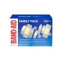 Band- Aid Brand Addesive Bandages Family Variety Pack, Sheer & Clear Rugalmas Sterile Egyénileg csomagolt kötszerek elsősegély sebápolás kisebb vágások és scrapes, Szerzett méretek, 280
