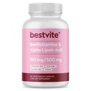 Benfotiamin 150mg / Alfa Lipoic Acid 300mg (120 Vegetáriánus kapszula) - Nincs Stearates - Vegan - Gluten Free - Nem GMO