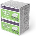 Flens lencse törlés, Törlés 'N Tiszta, 150 gróf, előnedvesített, Streak- Free, Biztonságos szemüveg, Napszemüveg, Gyengéd tisztítás, Tiszta látás, Egyénileg csomagolva az utazás & kényelem, Készült az USA-ban