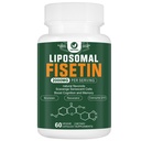 Liposzómás Fisetin kiegészítés, 2000MG, 98% Tiszta Fisetin Polifenolok Antioxidánsok, Quercetin, TMG és Resveratrol, egészséges öregedés, kognitív támogatás, 60 kapszula
