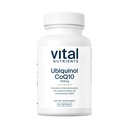Vital-Nährstoffe Ubiquinol CoQ10 100mg | Aktivierte Form von Coenzym Q10 | Potent Antioxidans zur Unterstützung von Herz-Kreislauf- und Hirngesundheit* | Gluten und Molkefreie | 60 vegetarische Weichgele
