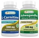Legjobb természetes L- karnitin 1000mg & Ashwagandha kivonat 500 Mg