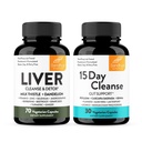 Sandhu Máj Tisztítás Detox Support & 15 nap Gut Cleanse Táplálék étrend kiegészítés nők és férfiak