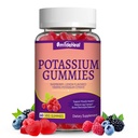Kálium gumik, rágható Kálium kiegészítés 1000mg felnőttek, Támogatás Lábak és izom egészség nők és férfiak - Sugar- mentes, Vegan, 60 gróf
