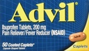 Advil Caplets, 200mg, 50